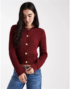 Кардиган свободного кроя в бордовом цвете Miss selfridge