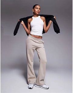 Широкие брюки-джоггеры из хлопковой смеси в цвете «песок» Kaiia