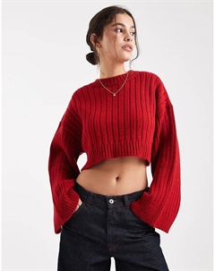 Укороченный трикотажный джемпер с широкой резинкой Asos design