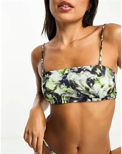 Бюстгальтер-бандо Aura цвета «нежного лайма» эксклюзивно для ASOS Weekday