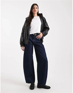 Джинсы-бочонки Tall Taylor с высокой талией темно-синего цвета Only