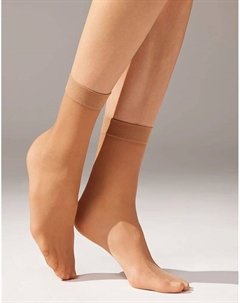 Прозрачные носки 20 ден в цвете бежевая карамель Calzedonia