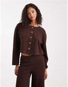 Супермягкий кардиган шоколадного цвета Miss selfridge