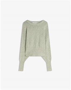 Свитер с объемными рукавами светло-зеленого цвета Bershka
