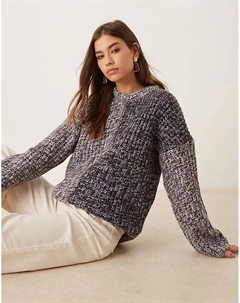 Джемпер оверсайз в стиле пэчворк синего цвета Asos design