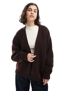 Объемный кардиган шоколадного цвета без рукавов Asos design