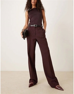 Классический брючный костюм Bergen в тонкую бордовую полоску Mango