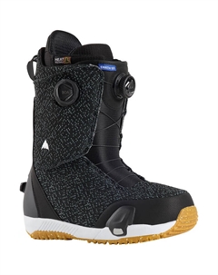 Ботинки для сноуборда lobodun quick-wear, новая модель step on 24-25 для фрирайда и карвинга, дизайн flat flower carving photon, цвет black and yellow, размер 42 Burton