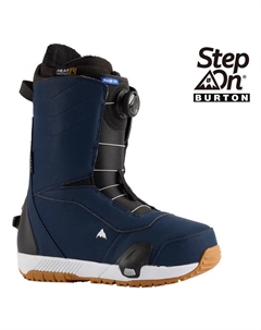 LOBODUN быстрый шаг лыжные ботинки, новая модель 2024-2025, сноубординг, плоский цветок резьба фотон стайл.5, линейка глубокий синий желтый, размер 42 Burton