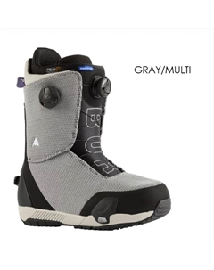 LOBODUN быстрый шаг лыжные ботинки, новая модель 2024-25, сноубординг, плоский цветок карвинг фотон стайл 5 свит серый и белый, размер 43 Burton