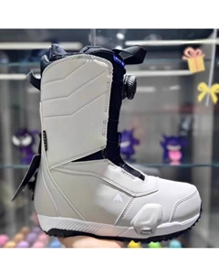 LOBODUN ботинки для сноуборда quick-step, новая модель 2024-2025, для фрирайда, технология flat flower carving photon, размер 5 ruler, серый и белый, размер 40 Burton