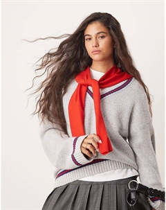 Шарф-джемпер красного цвета Asos design