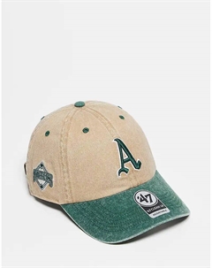 Oaklands Athletics текстурированная кепка с контрастным козырьком, многоцветная зеленая '47 brand