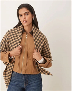 Треугольный шарф в клетку Asos design