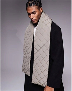 Стеганый шарф нейтрального цвета Asos design