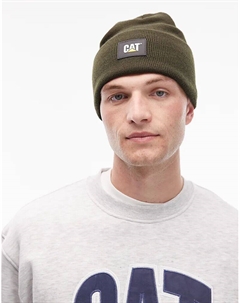 Шапка-бини с лейблом темно-зеленого цвета Cat wwr