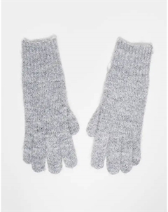 Перчатки из смеси шерсти светло-серого цвета Mango