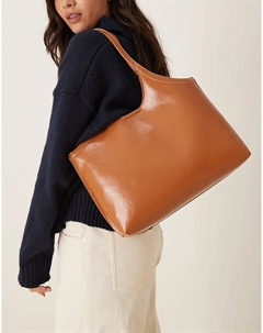 Сумка-тоут с круглыми рукавами, бежевого цвета Asos design