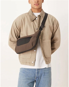 Сумка-слинг через плечо коричневого цвета Asos design