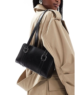 Сумка через плечо квадратной формы черного цвета Asos design