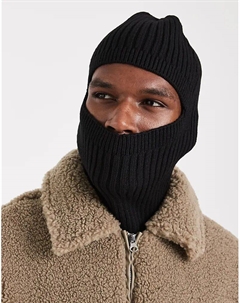 Вязаная балаклава черного цвета Asos design