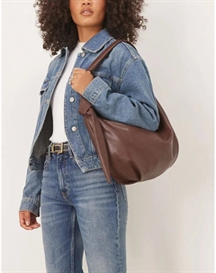 Сумка-слинг с круглым ремешком и узлом коричневого цвета Asos design