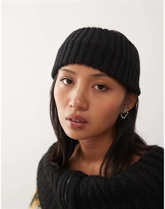 Повязка на голову из толстой вязки черного цвета Weekday