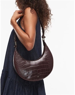 Сумка-седло Carly из коричневой крокодиловой кожи Jw pei