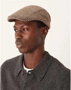 Шерстяная кепка коричневого цвета Asos design