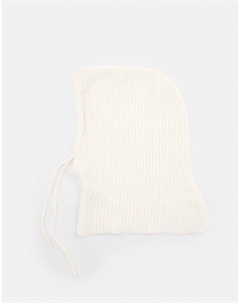 Балаклава объёмной вязки бежевого цвета Pull & bear