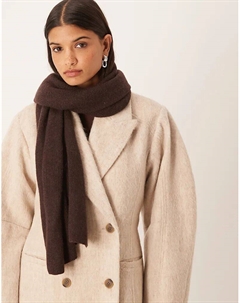 Шарф Capsule темно-коричневого цвета Mango