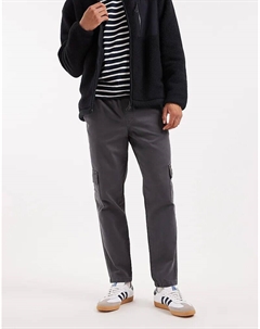Зауженные брюки-карго серого цвета Asos design