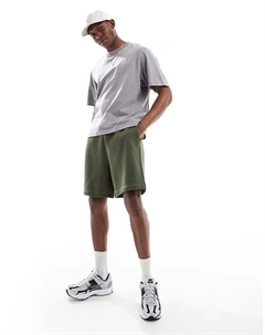 Свободные шорты средней длины темно-зеленого цвета Asos design