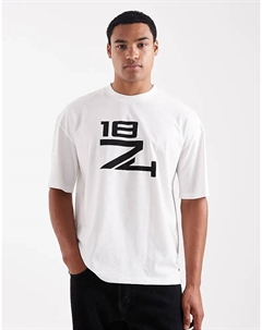 Футболка с графическим принтом Loungewear белого цвета Lyle & scott