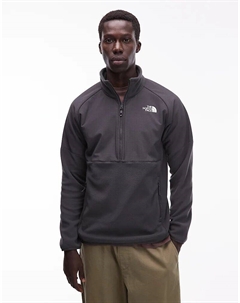 Флисовая кофта North Face Glacier Heavyweight с застежкой-молнией 1/2 серого цвета The north face