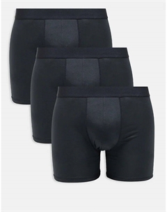 3 пары быстросохнущих боксеров из микрофибры черного цвета 4505