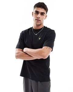 Футболка свободного кроя в цвете «угольно-черный» Lyle & scott