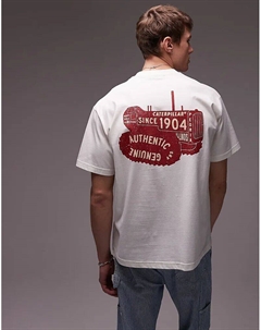 Футболка с принтом на спине белого цвета Cat wwr