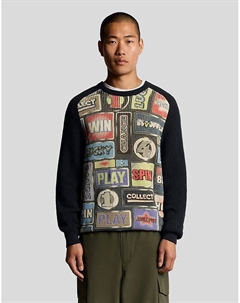 Джемпер с принтом фруктового автомата, темно-синий Lyle & scott