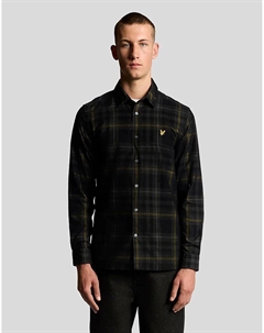 Рубашка в клетку из вельвета цвета «угольно-черный» Lyle & scott