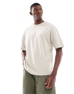 Футболка свободного кроя Airflex в цвете «камень» Only & sons