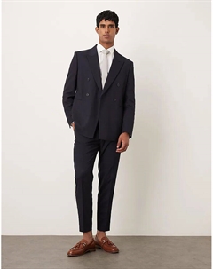 Зауженные брюки темно-синего цвета Asos design