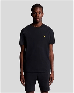 Футболка с лентой темно-синего цвета Lyle & scott