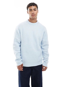 Свободный джемпер в рубчик светло-голубого цвета Jack & jones