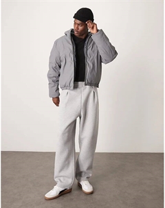 Водонепроницаемая прорезиненная куртка серого цвета Asos design