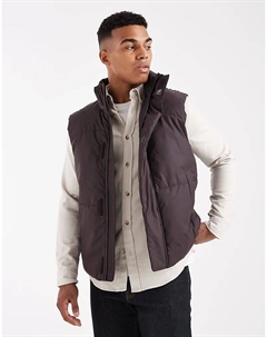 Стеганый жилет бордового цвета Asos design