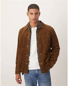 Вельветовая рубашка классического кроя коричневого цвета Gant