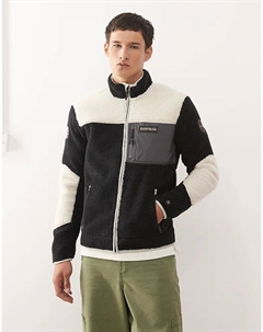 Флисовая куртка Yupik черного и белого цветов Napapijri