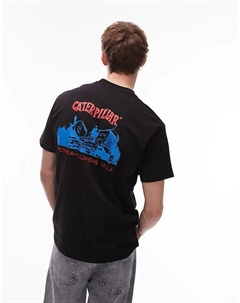 Футболка с принтом на спине черного цвета Cat wwr