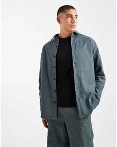 Рубашка из армированного хлопка темно-серого цвета Asos design